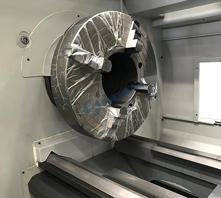 QK1332 CNC Pipe Thread Lathe Machine double chuck holding